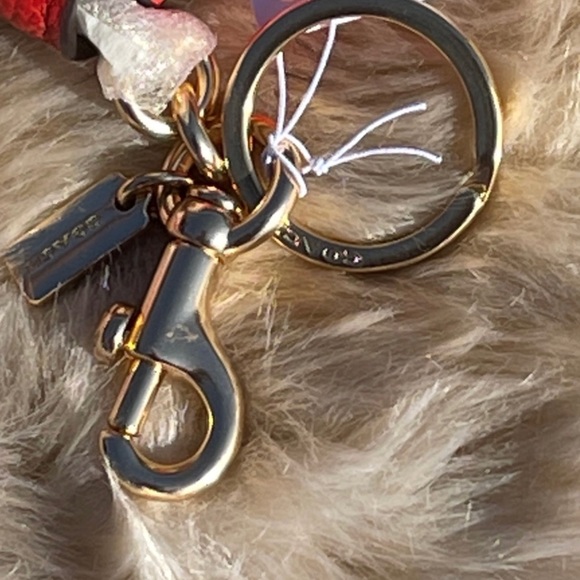 Coach Leather Mini Buckle Saddle Bag Poppy Bag Charm - Picture 10 of 10